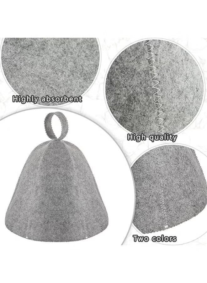 Sauna Hat for Men Women Wool Sauna Hat Vaporarium Cap Russian Banya Cap for Bath House Accessories - Image 3